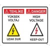 Tehlike Danger Yüksek Voltaj Levhası