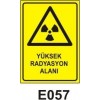 Yüksek Radyasyon Alanı Sticker