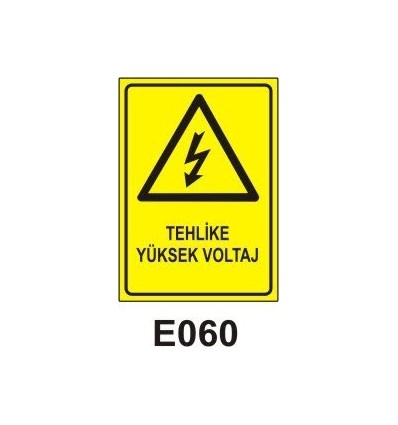Tehlike Yüksek Voltaj Sticker
