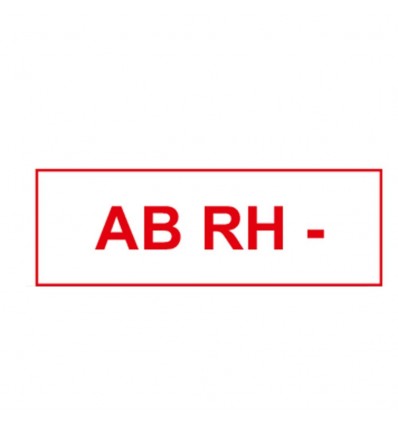 AB rh(-) Baret Sticker Etiketi