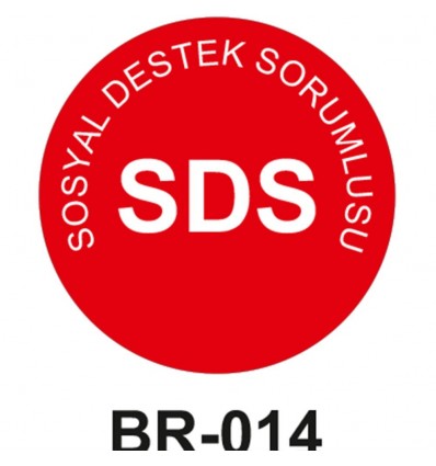 Sosyal Destek Sorumlusu - Baret Sticker Etiketi