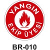 Yangın Ekip Üyesi - Baret Sticker Etiketi