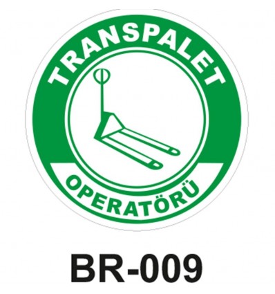 Transpalet Operatörü - Baret Sticker Etiketi